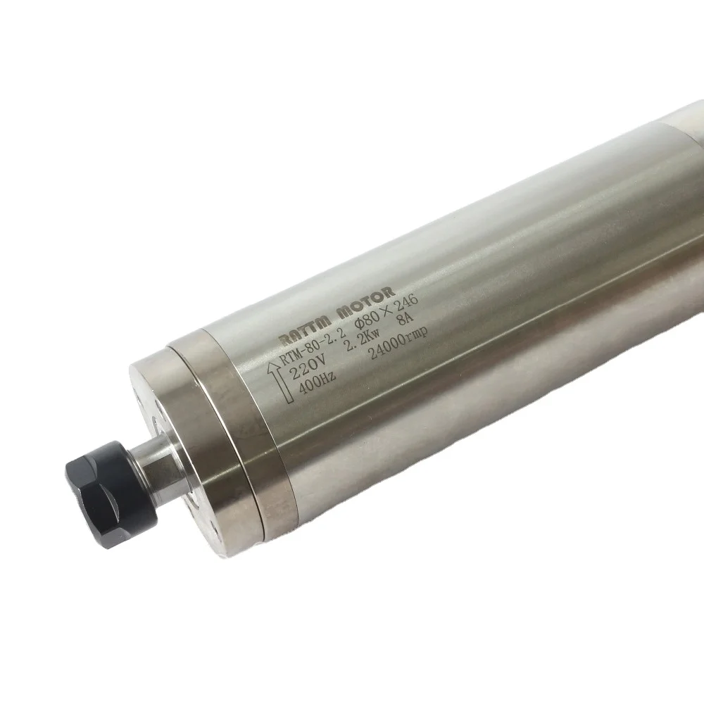 
High Quality Waterproof Water Cooled CNC Router Milling Grind Spindle Motor 2.2KW 220V ER20 For Metal / Lathe 