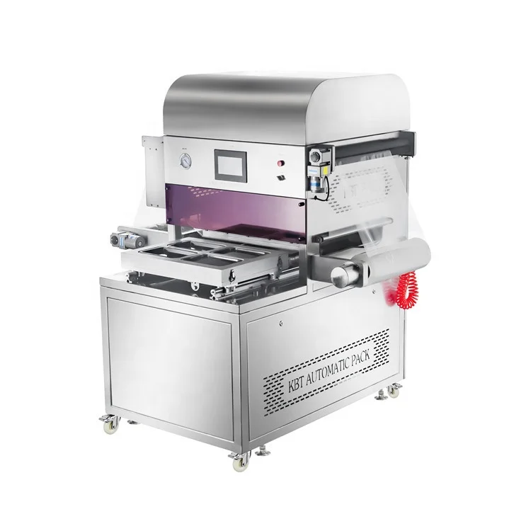 Automatic beef steak vacuum skin pack machine tray sealer