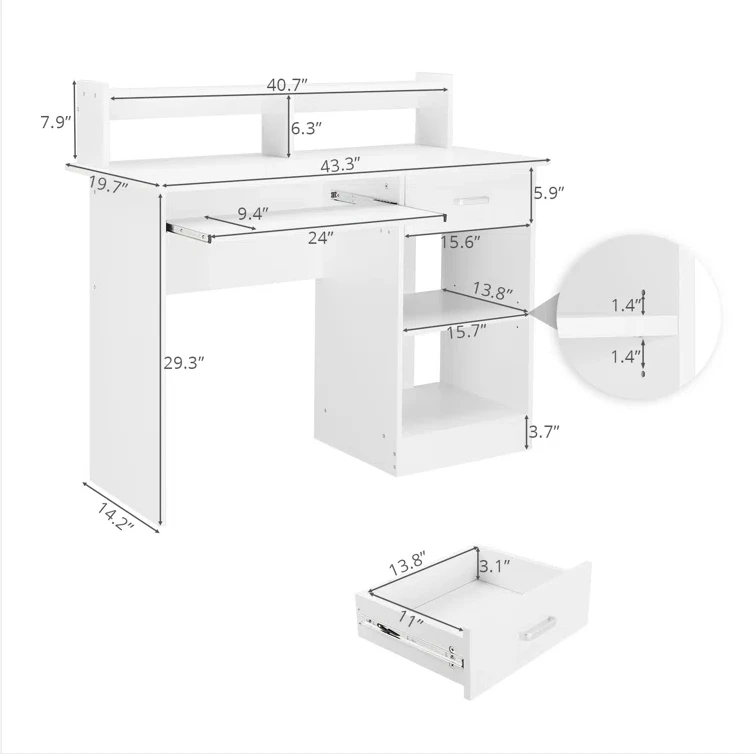 Home office computer desk
