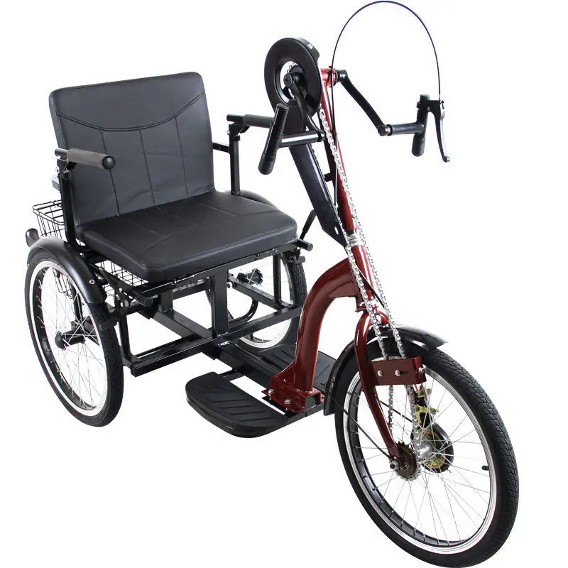 New popular bike type handicapped tricycle bike silla de ruedas electrica for elderly