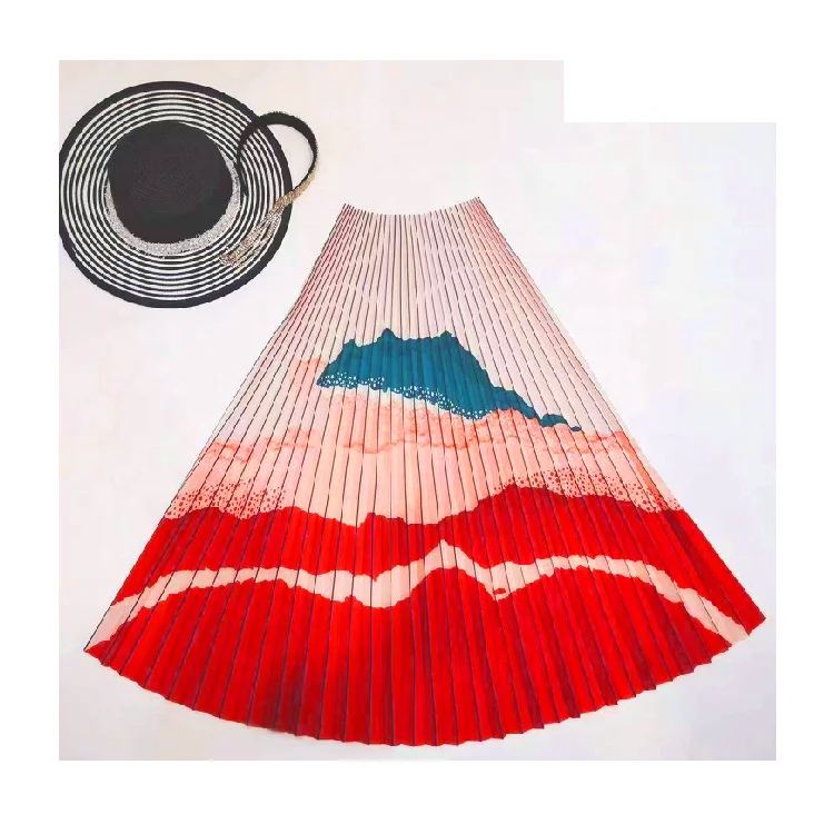 Factory Professional 100% Polyester Microfiber Double Crepe Stripes Jacquard Pleated Chiffon Crepe Fabric For Dress