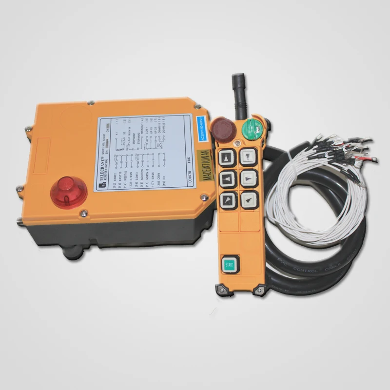 Factory Wholesale price Telecrane 6 buttons 2 speed Hoist Industrial radio crane remote control system F24-6S
