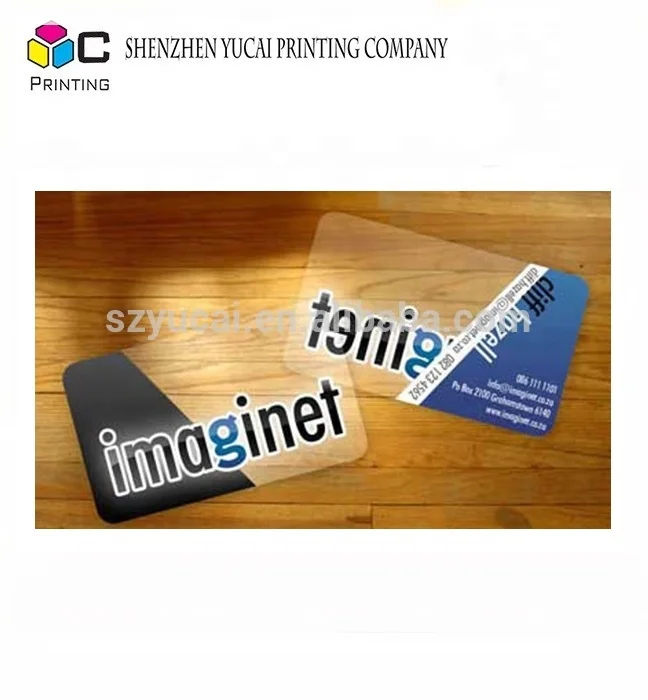 Alibaba china supplier transparent pvc plastic business card