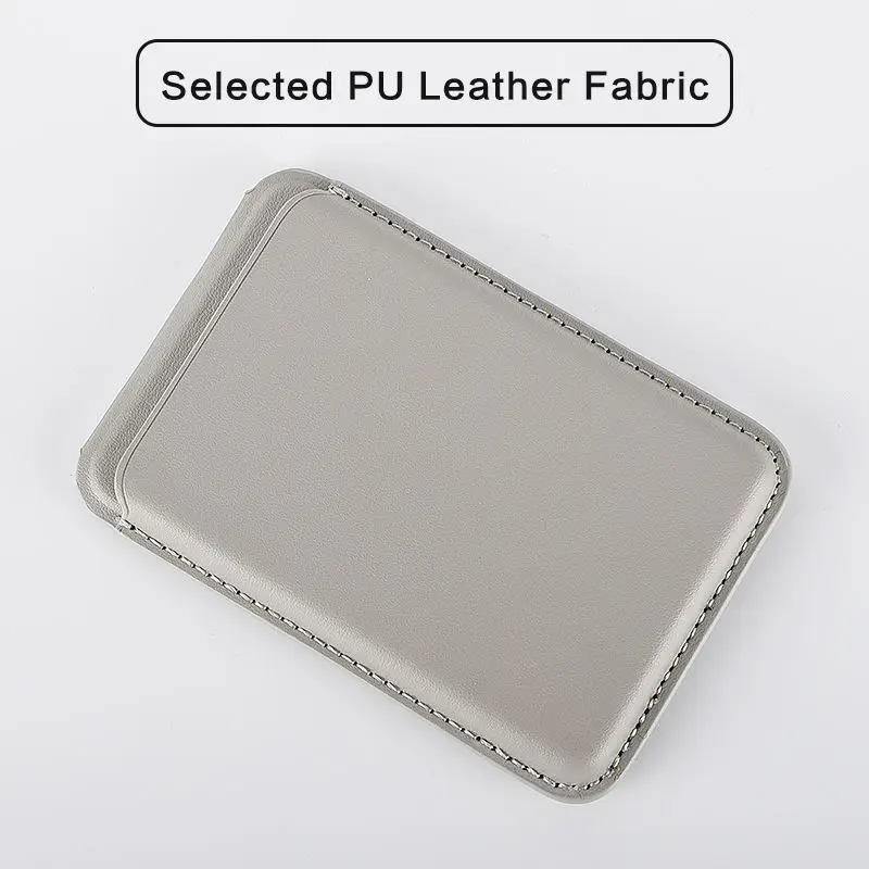 Custom Leather Magnetic Credit Card Holder Wallet RFID Blocking Slim Card Holder Phone Stand 2 IN 1 Wallet