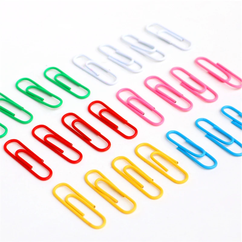 3 size 6color  Office School supplies Colorful Metal Paper Clips