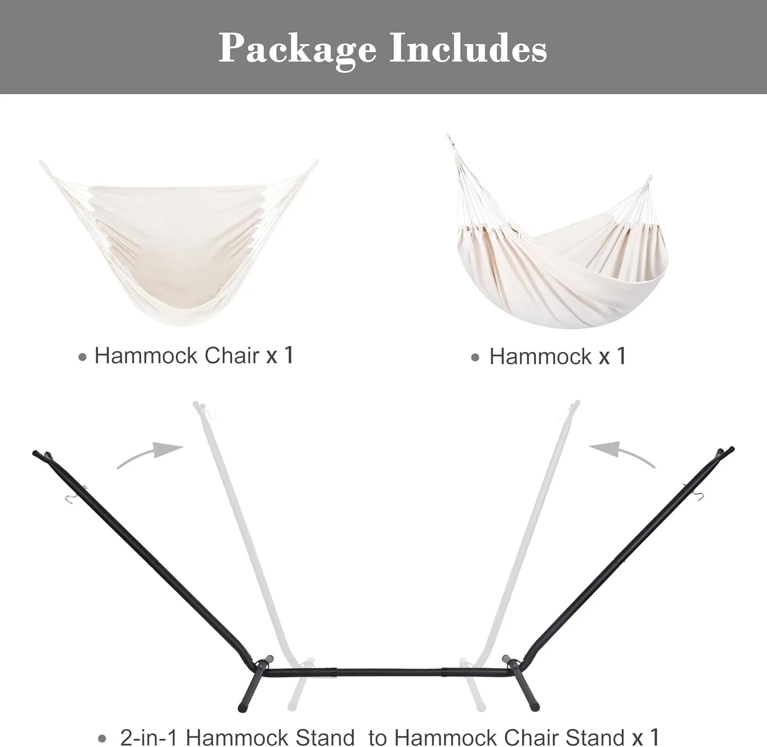 Wholesale Heavy Duty Two Person Hammock with Stand Folding Lightweight Hammock Chair with Stand