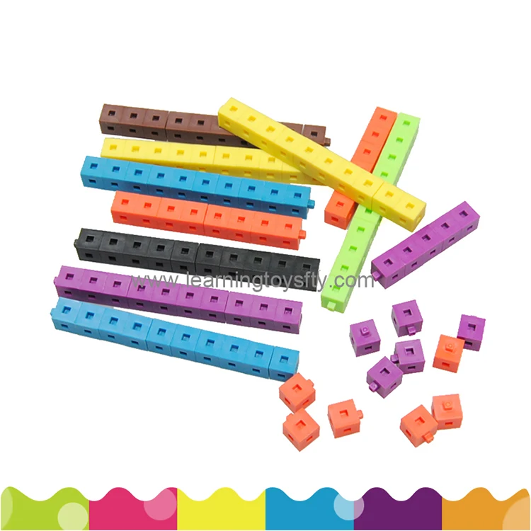 1*1*1cm Connecting Cubes Educational Materials of Kids, Interlocking Centimeter Unit Cubes for Kids Math
