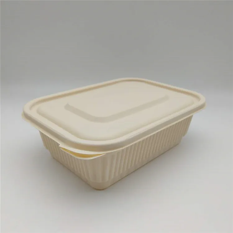 1000ml  biodegradable corn starch food lunch box with lid