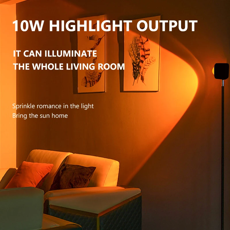 USB Sunset Projector Led Night Light  Atmosphere Projection Lamp With Tripod for Bedroom Bar Coffee Shop Background Decoration