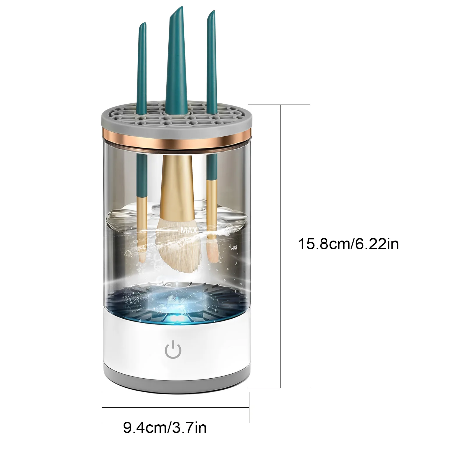 Private Label Makeup Brushes Set Automatic Cosmetic Brush Cleaner Tools Electric Makeup Brush Cleaner Machine With Clean Mat
