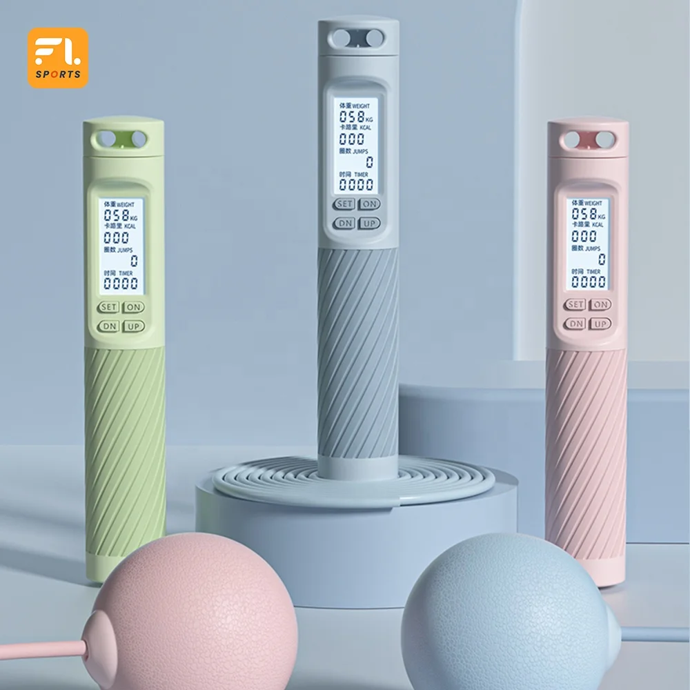 FULI Jump Rope, Multifun Speed Skipping Rope with Calorie Counter, Adjustable Digital Counting Jump Rope with Ball Bearings