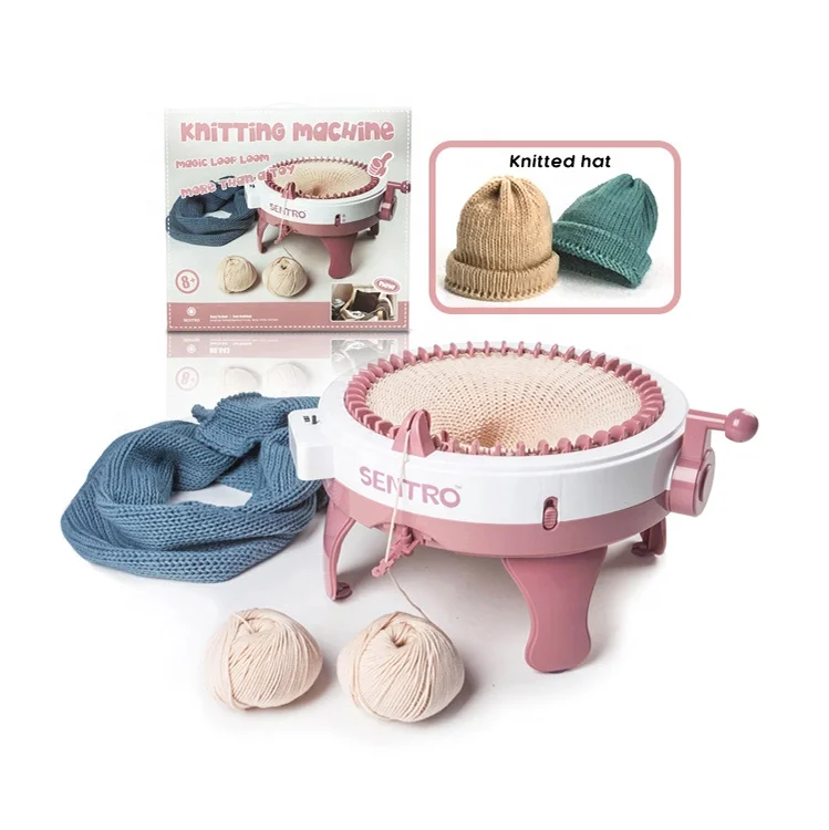 Lite High Quality Kids Toy Circular 40 Needles Knitting Machine Star Cylinder Wool Weaver (40 stitches) for Children