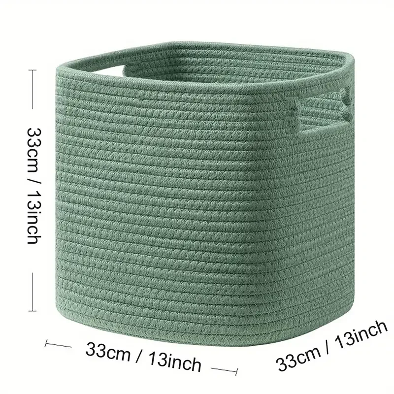Multifunctional High Quality Durable Organizer Cotton Rope Storage Basket with Handles