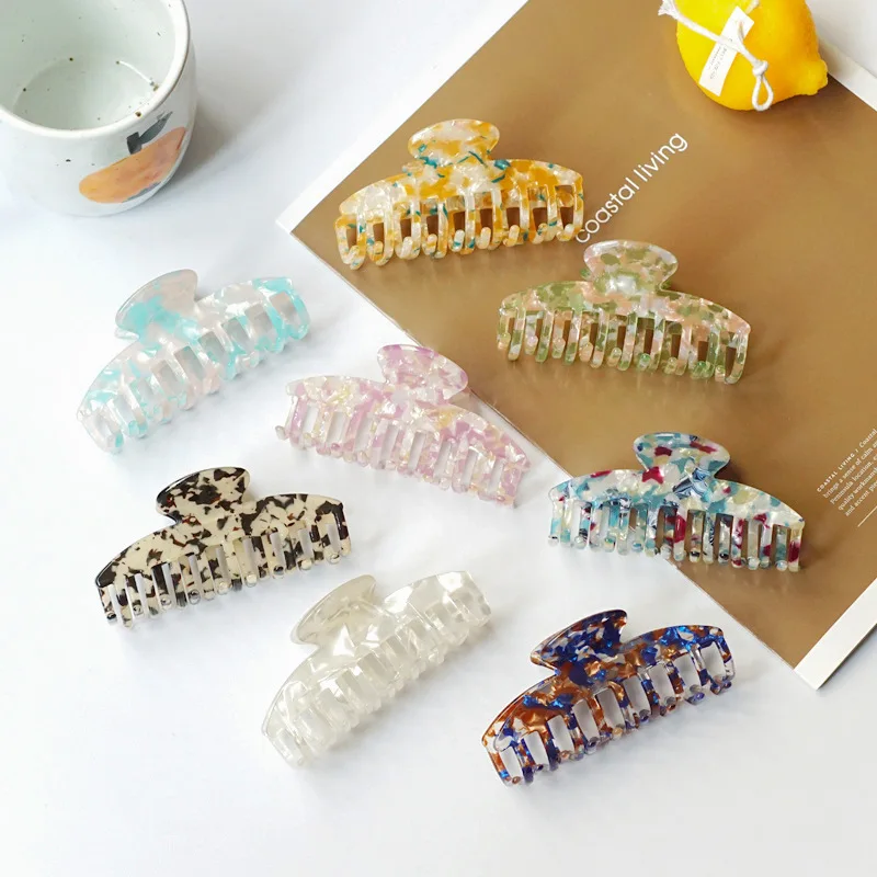 New Banana Shape flocking hairpin  9.5cm  female retro large catch clip back head clip headdress velvet hair claw