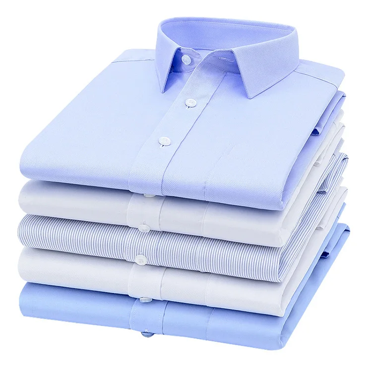 Cotton Non Iron Liquid Ammonia Dress Shirt Wrinkle Free Formal Blank Shirts Custom Logo