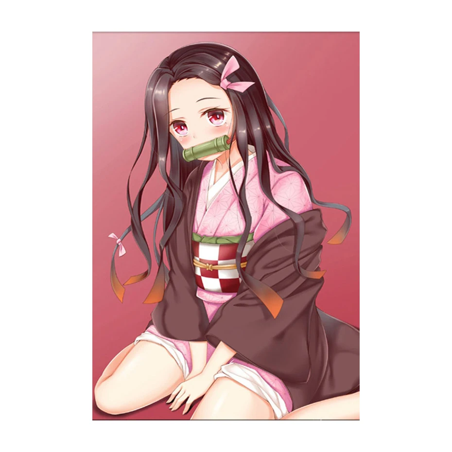 Full Square/Round 5D DIY Diamond Painting Kit Anime Comics Game Role Portrait Diamond Painting Pretty Female Samurai Home Decor