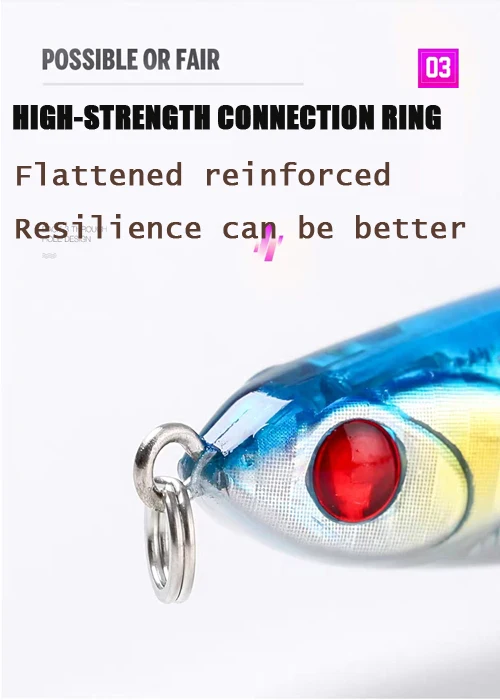 LUTAC 70mm 90mm Pencil Lure Wholewater Stick Bait Treble Hooks 3D Lure Eyes With 8 Colors