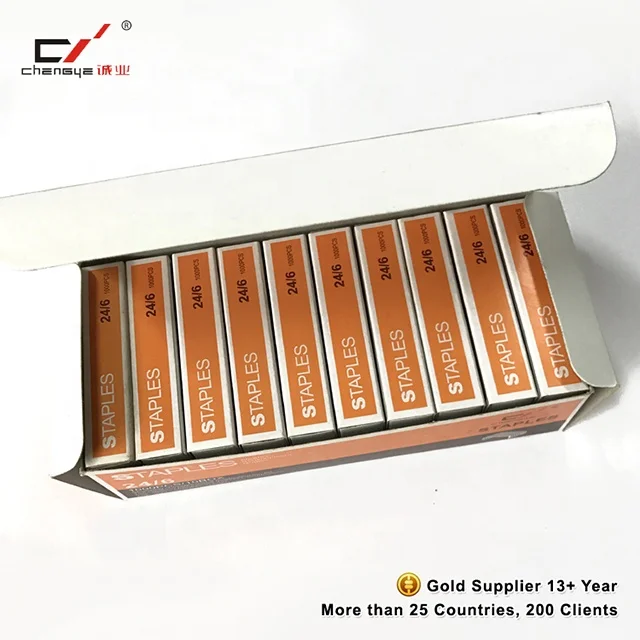 
Good Quality Stapler Pin 24/6 10000PCS No 16 6mm QUALITY STANDARD STAPLES 25 sheets capacity 