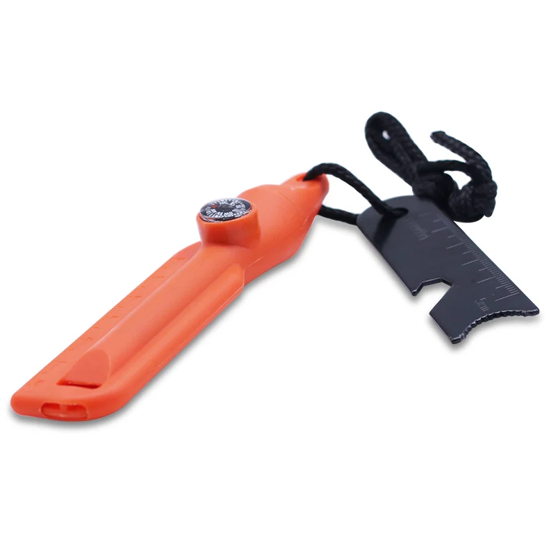 
Survival Firesteel Magnesium Ferro Rod Fire Starter Kit with Emergency Whistle 