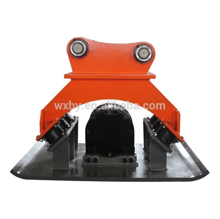 excavator attachment earthmoving machine plate compactor hydraulic vibrate vibratory vibro soil