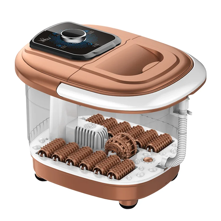 Custom wholesale disinfection 12 self-service roller  heated foot spa bath massager