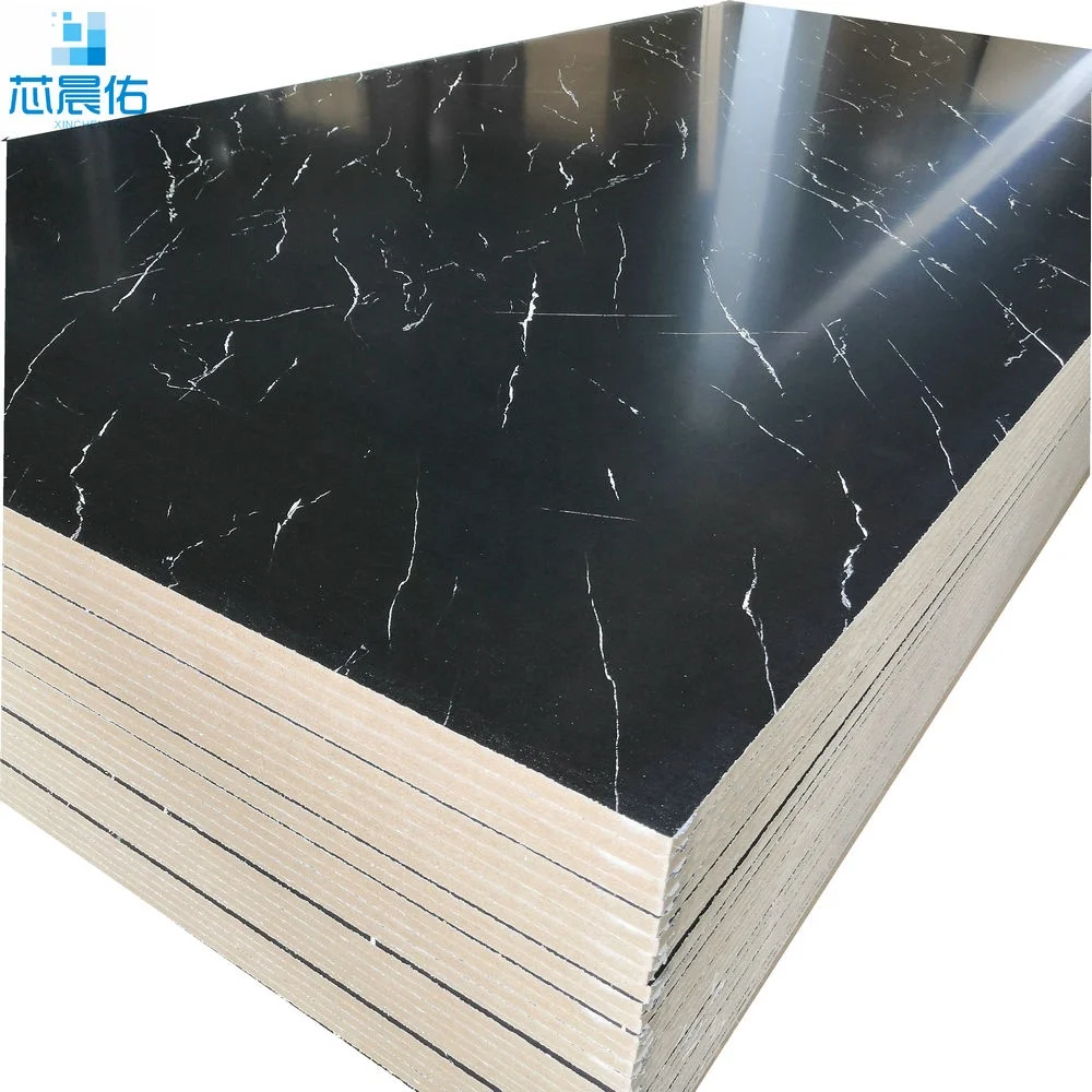 2022 hot selling nigera marble colored 15/16/18mm  melamine MDF board fibre  furniture board