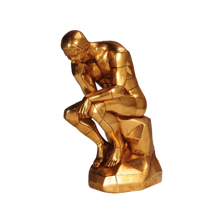 
Modern arts thinking man sculpture thinker statue tabletop crafts home decorations resin figurines 