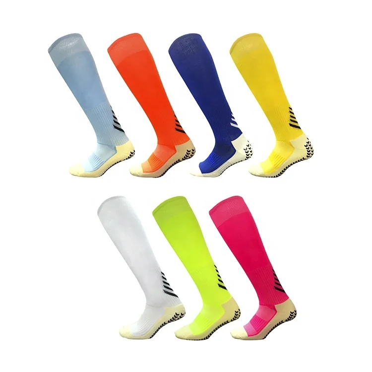 Multi Colored Custom Anti Slip Grip Men Elite Football Sports Soccer Socks