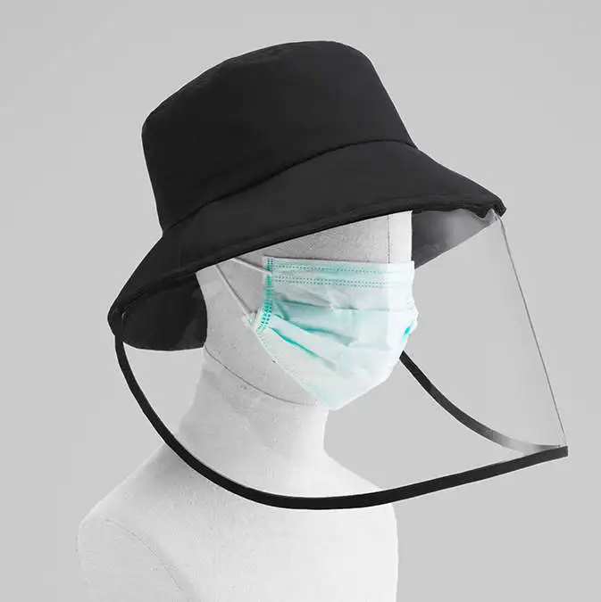 
Wholesale Custom Anti Fog Anti Splash Anti Spitting Dust Proof Anti Virus Windproof Protective Mask Full Face Bucket Hat 
