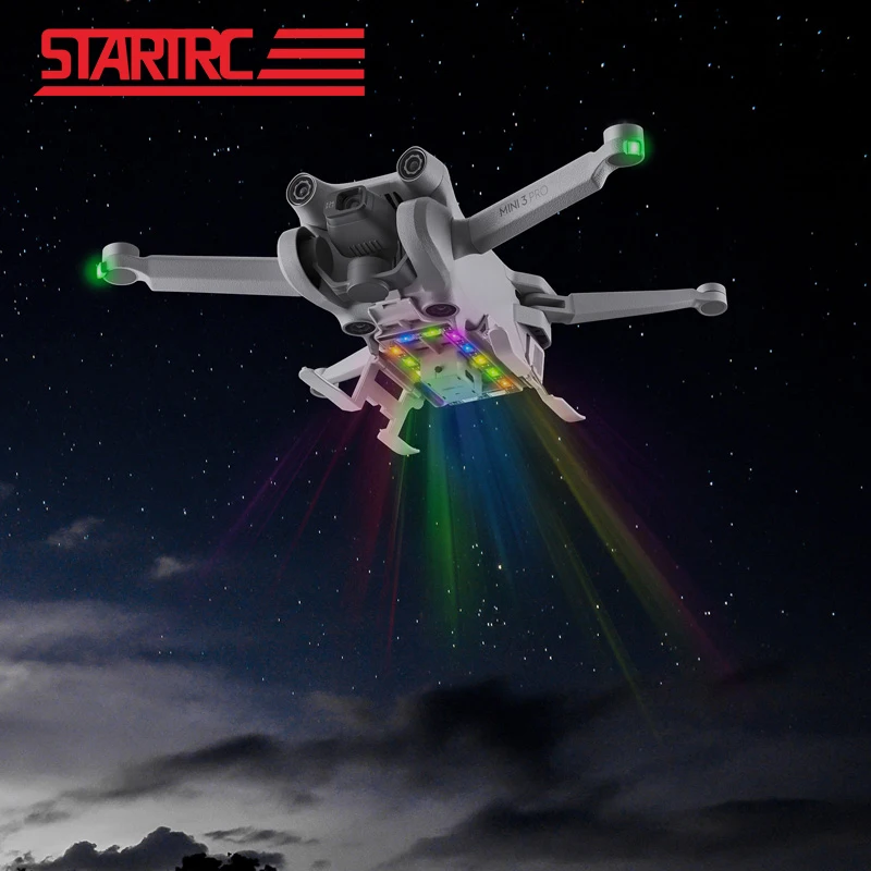 STARTRC Colorful LED Auxiliary Bottom Light Extended Landing Gear for DJI Mini 3 Pro Mavic Fly More Combo Accessories