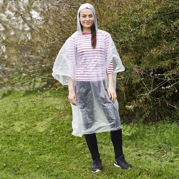 
Phthalates free LDPE outdoor rain poncho 