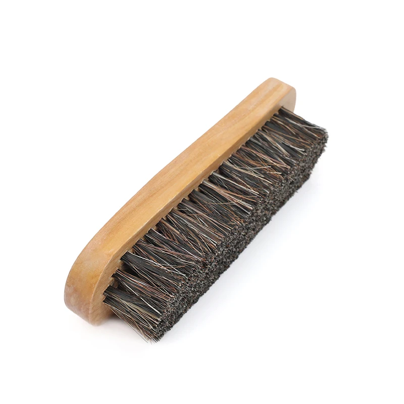 Wholesale Wooden Handle Shoe Brush  horse Hair plastic Solid Wood Shoe Cleaning Household Dust Brush