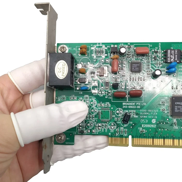 Wholesale High Quality Waterproof Disposable White Antistatic Latex Finger Cot