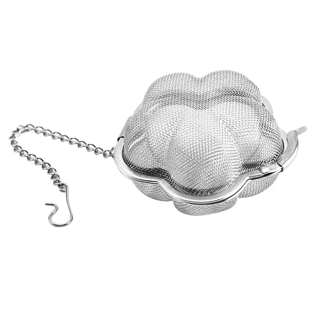 Flower shape tea infuser with a bee charm Tea Sheet Loose Sheets Metal Reusable with Stainless Steel Mesh