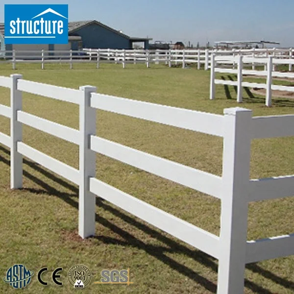 PVC post and rail fence for wholesale