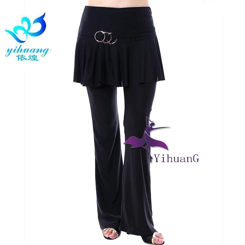 Latin Dance Pants Practice Women Ballroom Skirt Flare Trousers Rumba Cha Cha Samba Tango Clothing