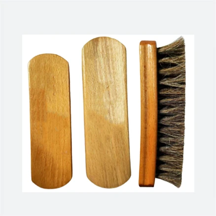 Top Export Quality 100% Horsehair 6 inches Rocker Back shoe brush Shoes Polish Brushes Care Clean