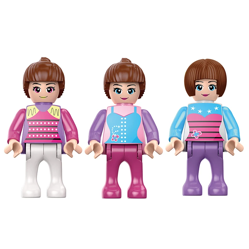 COGO 810 PCS Enlightened Fashion DIY Girls Series Shopping mall Block Toys for Kids