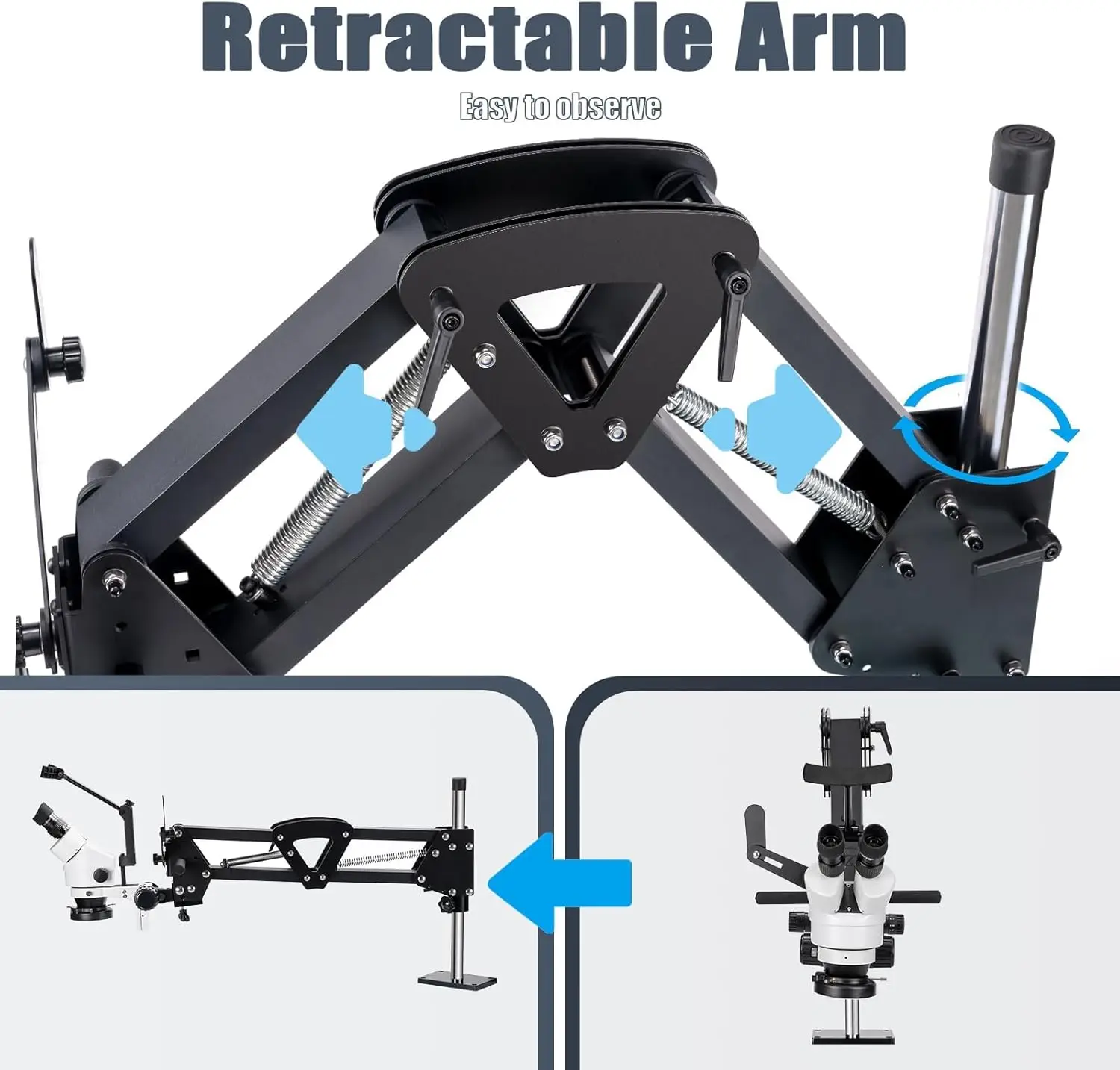 7X-45X Multi-Directional Microscope for Gem & Jewelry Inspection - Precision Tool