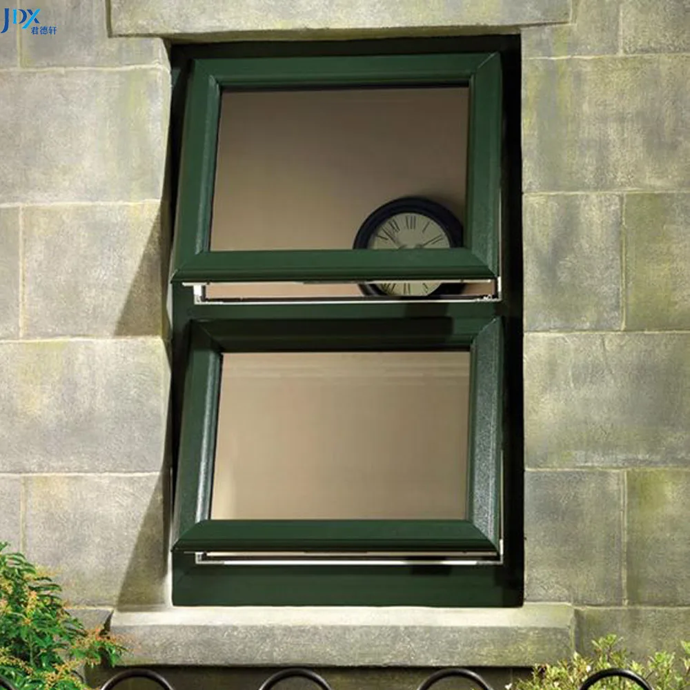 Standard Double Glazed UPVC Bathroom Window Size Awning Window Glass Commercial Build Aluminium Awning Window