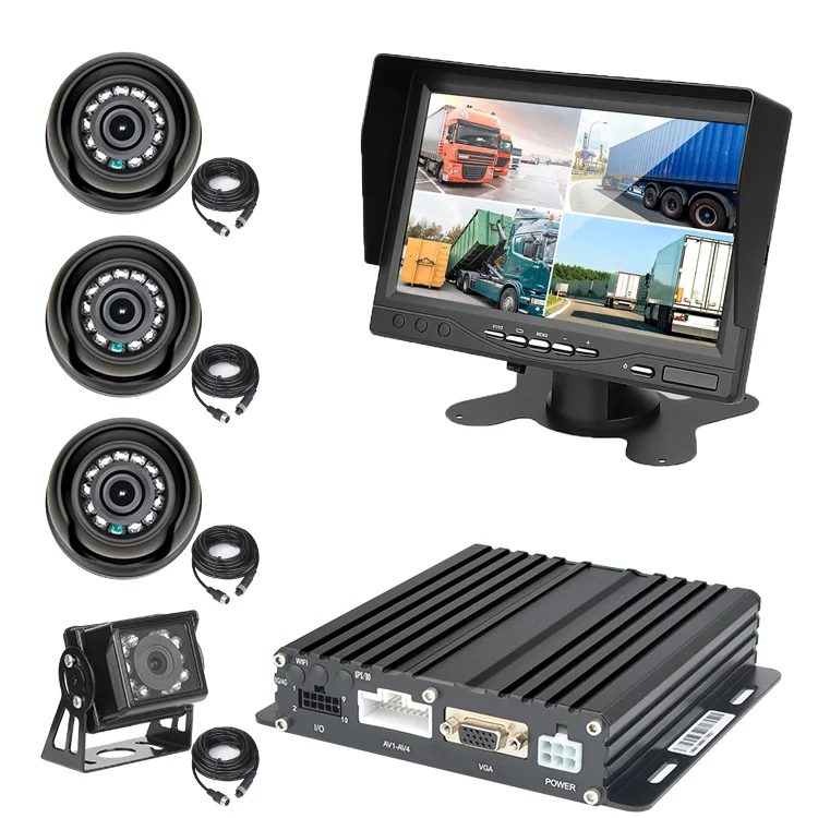 
High Quality 4CH 3G 4g wifi gps Vehicle 720P AHD Mobile DVR 4 channel SD card mdvr 