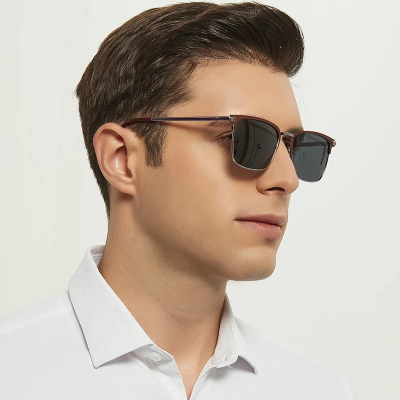 Custom Logo Printed Polarized Sunglasses New Design Sun glasses Aviation Metal Frame Sunglasses