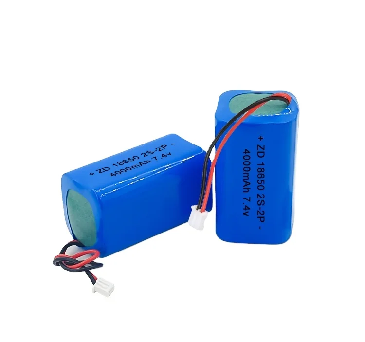 ZD high quality 18650 2P 4S 8000mAh 7.4V lithium ion battery pack