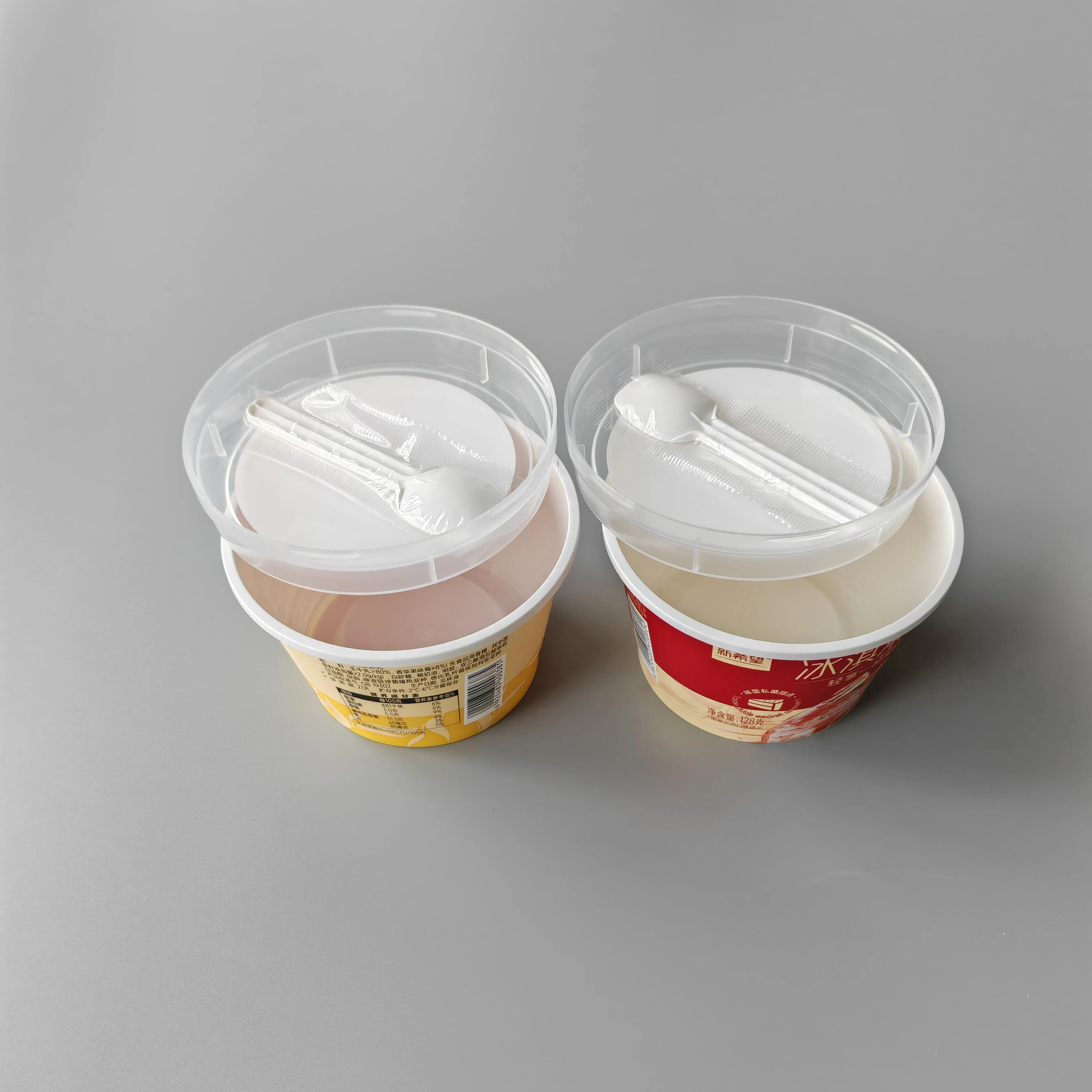 Customized Transparent Biodegradable Reusable Yogurt and Ice Cream Cups with Lids Disposable Plastic Cups for Parties good price
