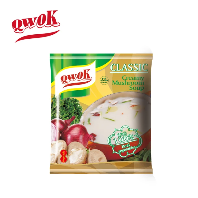 HALAL 50g Creamy Mushroom Flavor Instant Soup OEM Wholesale