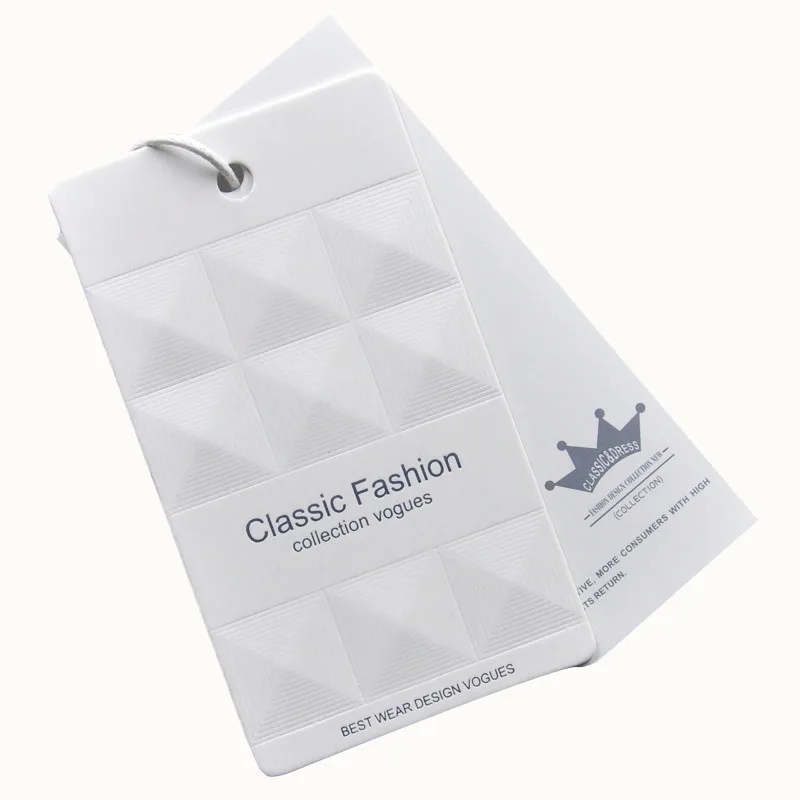 price pet key custom logo name  swing labels clothes luggage tshirt garment clothing paper hang tags