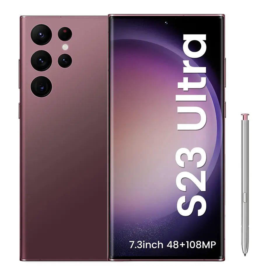 S23 Ultra 7.3 5G Smartphone 16GB+1TB Dual SIM 6800mAh Battery 48MP+108U Original Android Unlocked LTE Cellular English LED