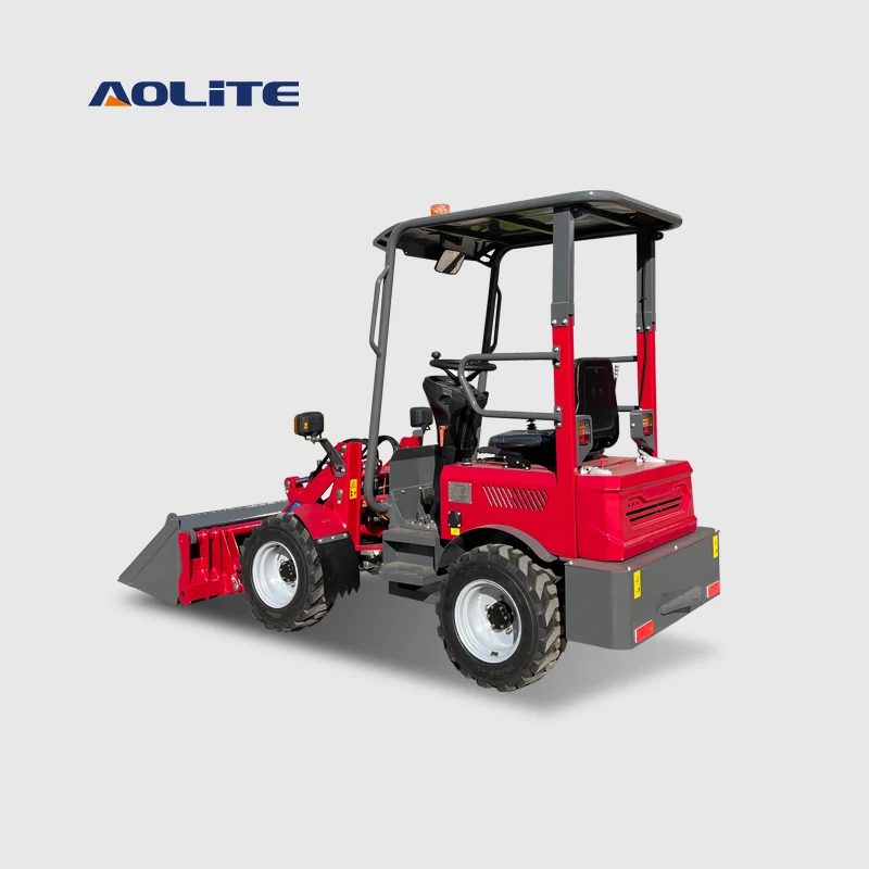Real price AOLITE ALT CE multi function new energy battery electric mini small farming front end wheel loader for garden