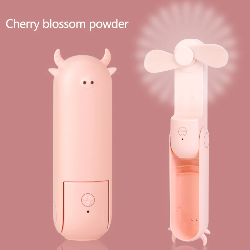 Custom Small Handheld Electric Mini Fan Portable Power Bank with 5V USB Car Cooling Handmade Folding Table Plastic Construction