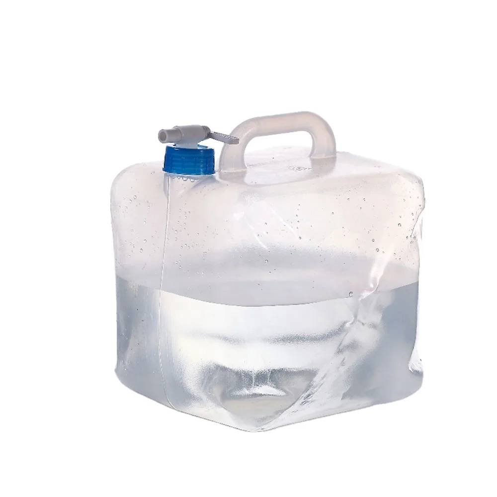 BPA Free Collapsible Water Container with Spigot, Camping Water Storage Carrier Jug for Outdoors Hiking Backpack & Survival Kit